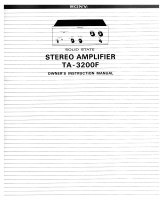 Sony TA-3200F - Owners Manual 